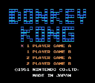 Donkey Kong (USA) (Rev 1) (e-Reader Edition) screen shot title